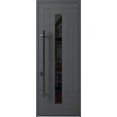thumbnail image 1 of Front Exterior Prehung Steel Door / Ronex 0130 Grey / Entry Metal Modern Painted W36x96 Right-hand, 1 of 5