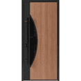 thumbnail image 1 of Front Exterior Prehung Steel Door / Ronex 1077 Teak / Entry Metal Modern Painted W36" x H80" Right hand Inswing, 1 of 6