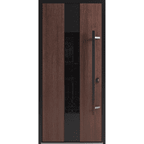 Front Exterior Prehung Steel Door / Ronex 1205 Bronze Oak / Entry Metal Modern Painted W36x80 Left-hand