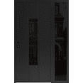 thumbnail image 1 of Front Exterior Prehung Steel Door / Ronex 1477 Black Enamel / Side Exterior Window Sidelite / Stainless Inserts Entry Metal Modern Painted W36+12x80 Right-hand, 1 of 5