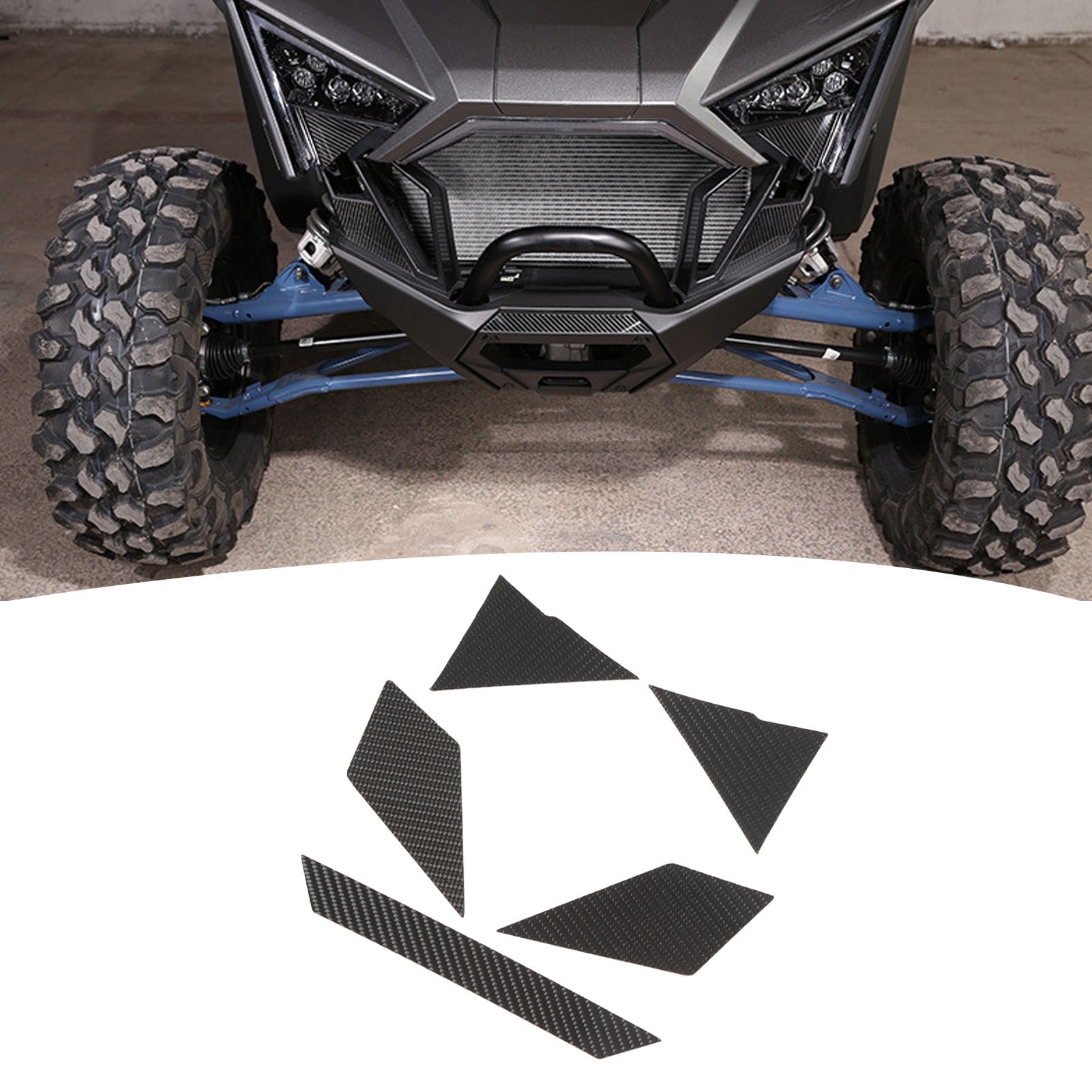 Front Face Panel Sticker, Carbon Fiber Simple Installation Lightweight