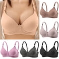 thumbnail image 1 of Front Fastening Bra for Women Full Coverage Wireless Comfort Support Bra with Wide Straps for Daily Use, 1 of 7