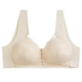 thumbnail image 1 of Front Fastening Bras for Women Sexy Lace Non Wired Bras Plus Size Ice-Silk Full Coverage Tshirt Bra Push Up, 1 of 7