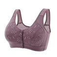 thumbnail image 1 of Front Fastening Bras for Women Sports Bras Women Non Wired Bras Seamless Supersoft Yoga Bralettes Ladies Daisy Bra Comfy Stretch Sleep Bra Plus Size Push up Bras Everyday, 1 of 5