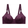 thumbnail image 1 of Front Fastening Cotton Rich Bra for Ladies Women Non Wired Post Surgery Soft Stretch Wireless Push Up Bralette in Multiple Colour Plus Sizes Easy Open Comfort Wirefree Lingerie Underwear, 1 of 3