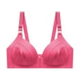 thumbnail image 1 of Front Fastening Cotton Rich Bra for Ladies Women Non Wired Post Surgery Soft Stretch Wireless Push Up Bralette in Multiple Colour Plus Sizes Easy Open Comfort Wirefree Lingerie Underwear, 1 of 3