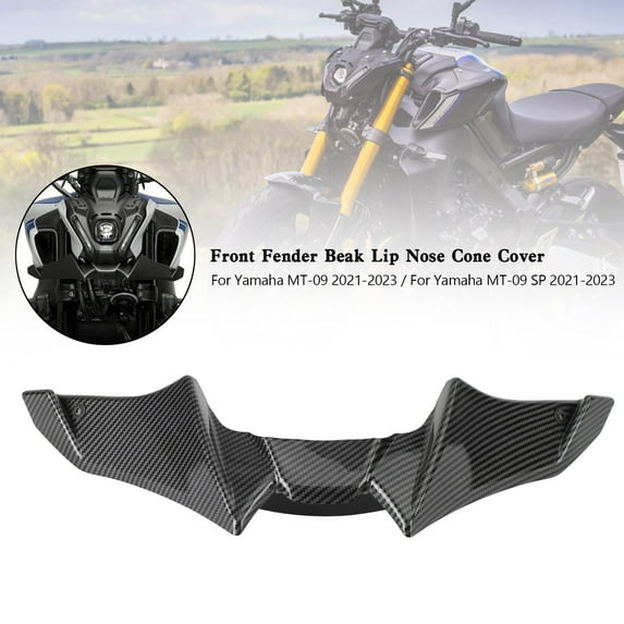 Front Fender Beak Lip Nose Cone Cover Spoilers For Yamaha MT-09 SP 2021-2023 Carbon
