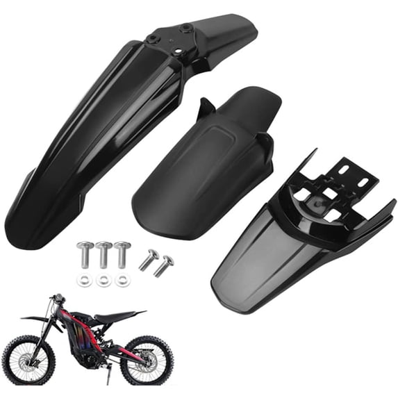 Woodniu Racein Rear Fender For Surron Light Bee X/S & Segway X160/X260 - Imitation Carbon Fiber Mudguard | Short Tail Protector