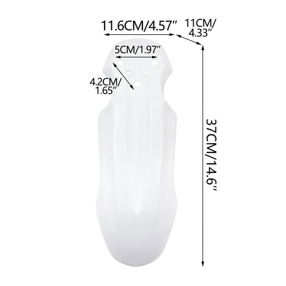 Front Mudguard for CRF50 50cc Pit Bike Dirt Bike Front Replacement Plastic Motorcycle Off Road Bike Parts Direct Fit No Drilling Required