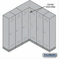 Front Filler Vertical Corner for Heavy Duty Plastic Locker Blue