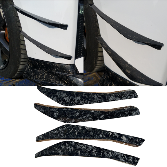 Front Fin Canard Splitter Diffuser Valence Spoiler Lip Fit 17-23 Nissan R35 GTR