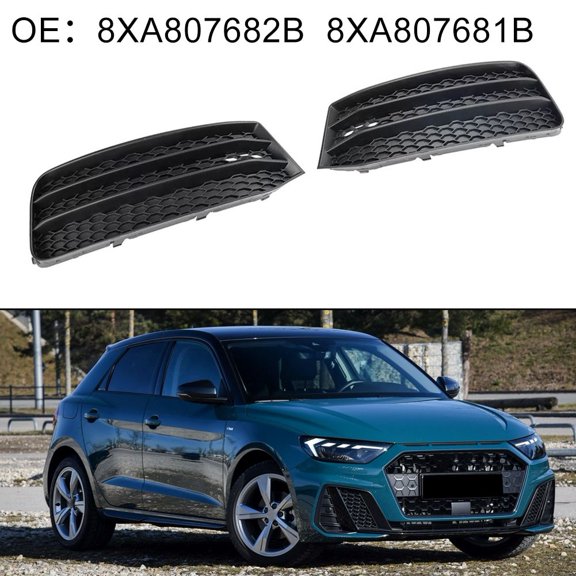 Front Fog Lights Lamp Grille Cover for A1 2016 2019 Carbon Fiber Material Black Colour OE Number 8XA807682B 8XA807681B