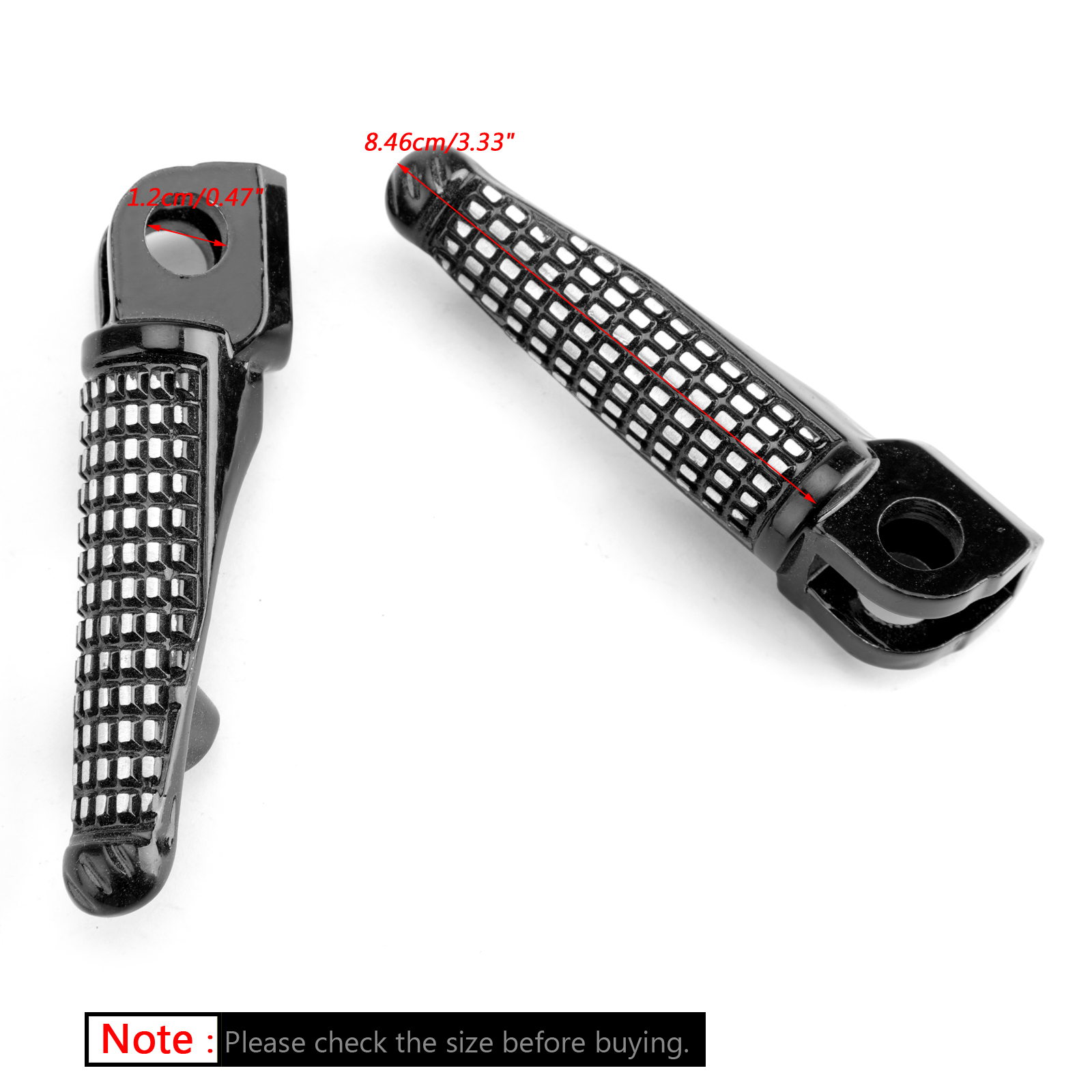 Motorcycle Rear Footpegs Kit - Aluminum Footrest Set Fits Kawasaki Ninja ZX-14, ZX10R, ZX6R & More