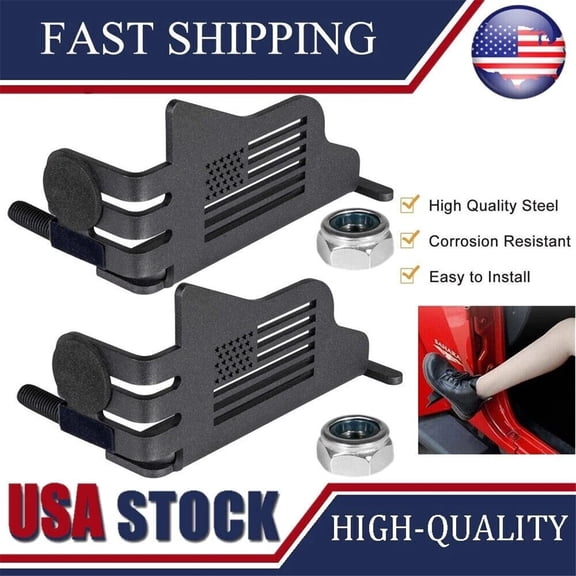 Front Foot Pegs Compatible with Jeep Wrangler JK JL 2007-2020, 2-Piece Set