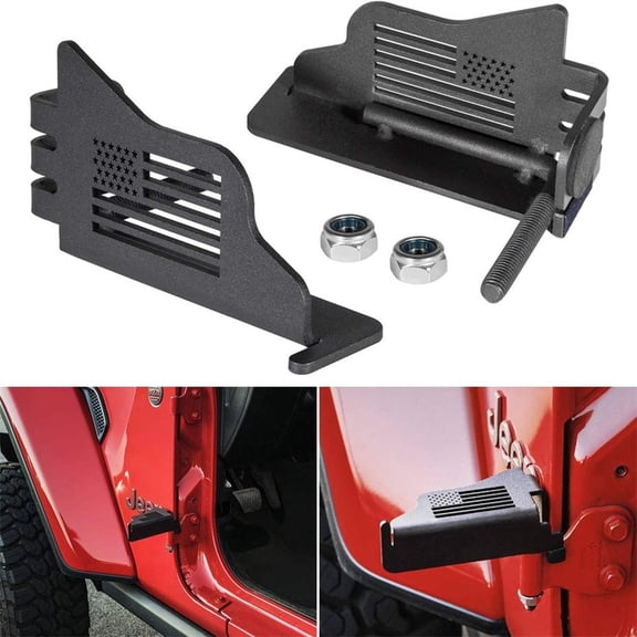 Front Foot Pegs Compatible with Jeep Wrangler JL JK 2007-2020, Anti-Slip Surface Holds Feet Firmly, 2 Piece Set