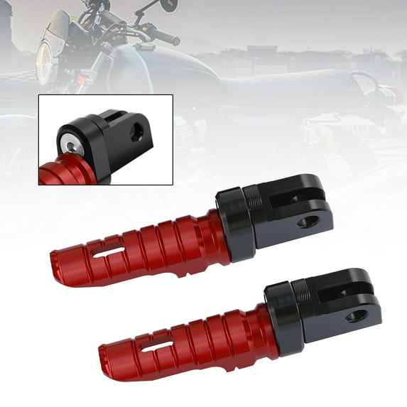 Front Footrests Foot Peg fit for INTERCEPTOR 650 2018-2023 Hunter 350 2022-2023 Red