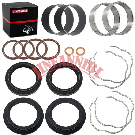 Front Fork Bushing Oil Dust Seal Rebuild Kit for Yamaha VStar 650 950 1100 1300 XVS650 XVS950 XVS1100 XVS1300 FZ07 MT07 XSR700 Replace 4EB231450100