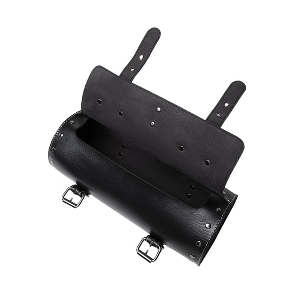 Front Fork Handlebar Bag Motorcycle Front Bag Tool Bag Skull Pattern Saddlebag PU Storage Bags Motorbike Tool Bag