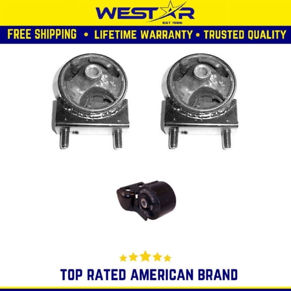 Front & Front Right & Rear Motor Mount 3PCS Set Compatible for 2003-2005 Kia Rio 1.6L Replaces 9346 8914 8914