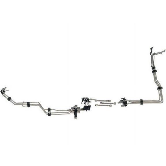 Front Fuel Line - Feed and Return - Compatible with 1999 - 2004 Chevy Silverado 1500 Standard Cab Pickup 4.3L V6 2000 2001 2002 2003