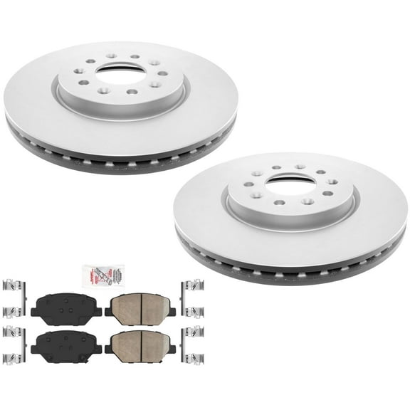 Front GEO Coated Disc Brake Rotors Pads For GMC Terrain 2018-22 321MM J17 Code