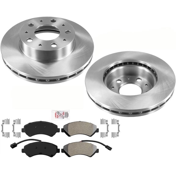 Front GEO Coated Disc Brake Rotors & Pads Set For Ram ProMaster 2014-2021