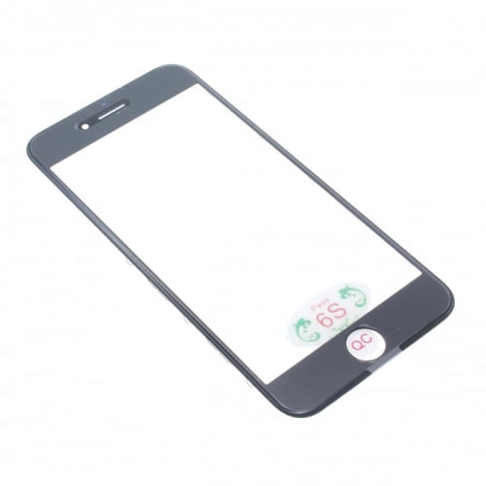Front Glass Black Outer Screen for iPhone 6S Screen Bezel Frame Lens