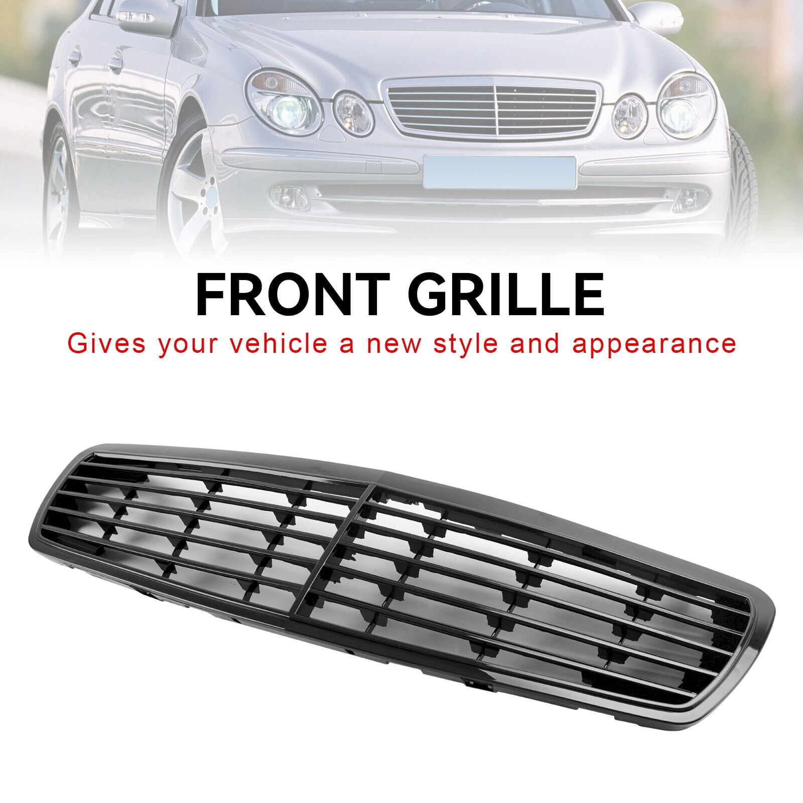 Front Grill Grille Fit Mercedes Benz E Class W211 E320 E350 E55 AMG 2002 2006