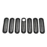 Front Grill Mesh Inserts Kit Honeycomb Clip-in Grille Guard Mesh Grille With Lock Hole For Wrangler