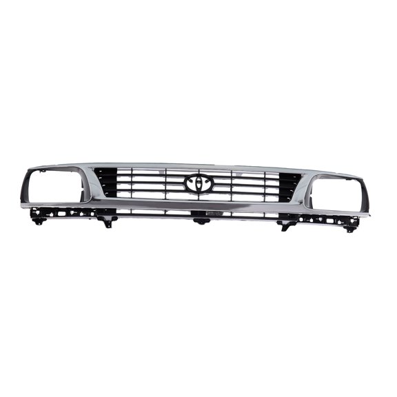Front Grille Chrome Shell with Black Insert Assembly for 1995-1996 Toyota Tacoma