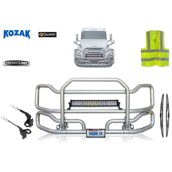 Kozak Bumper Guard for Freightliner Cascadia 2018+ Semi Truck, No Foglights