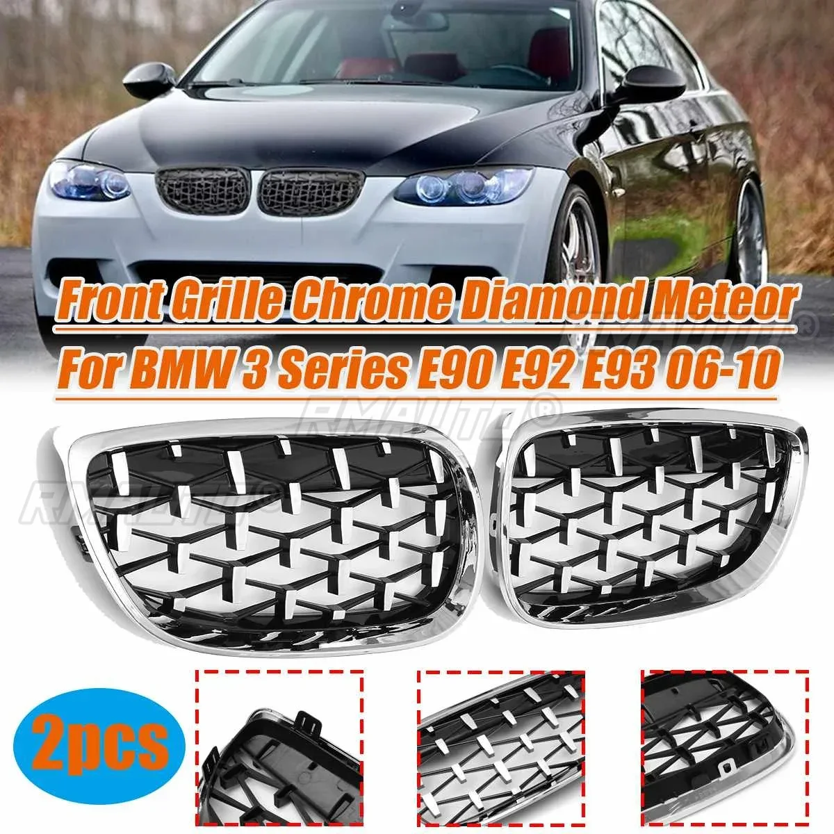 Front Grille Girlls Style For BMW 3 Series E90 E92 E93 2006 2007 2008 ...