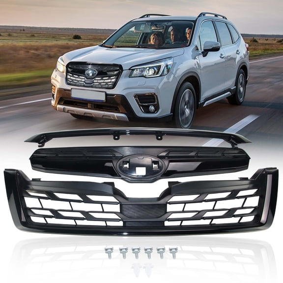 Front Grille Gloss Black Automotive Replacement-Front Grill