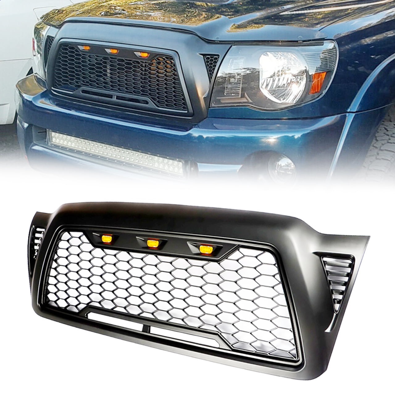 Front Grille Grill Fit for Toyota Tacoma 2005-2011 - Walmart.com