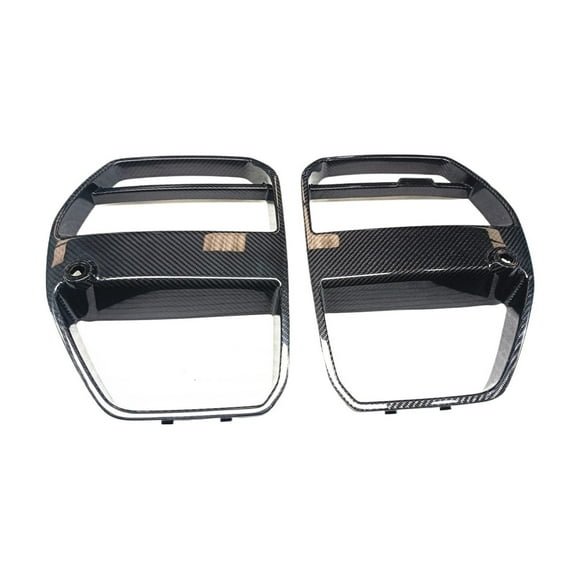 Front Grille Kidney Grill For BMW M3 G80 M4 G82 G83 2021-2024 Real Carbon Fiber Car Upper Bumper Intake Hood Air Mesh Grid Frame