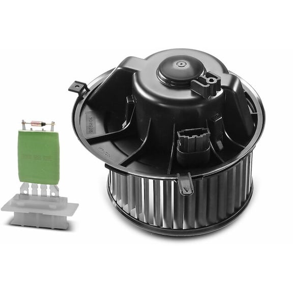 Front HVAC Blower Motor and Resistor Kit 2 - Compatible with 2006 - 2013 Audi A3 2.0L 4-Cylinder 2007 2008 2009 2010 2011 2012