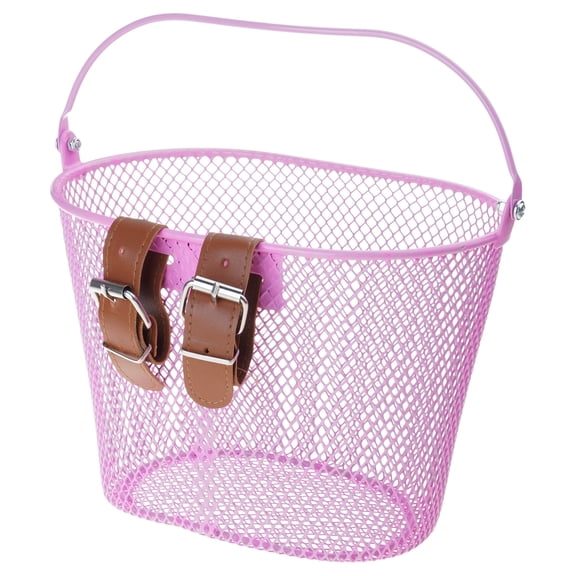 Front Handlebar Basket Waterproofs Childrens Bicycles Basket Metal Tricycle Basket for School, Outdoor, Cycling