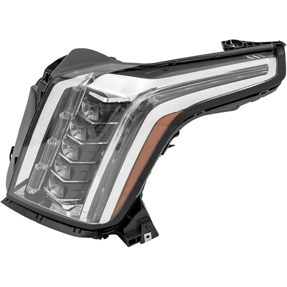 Front Headlight Assembly for 2015-2020Cadillac Escalade/Escalade ESV, Left Driver Side Replacement LED Headlamp Chrome Housing, Front Head Light Lamp Clear Lens