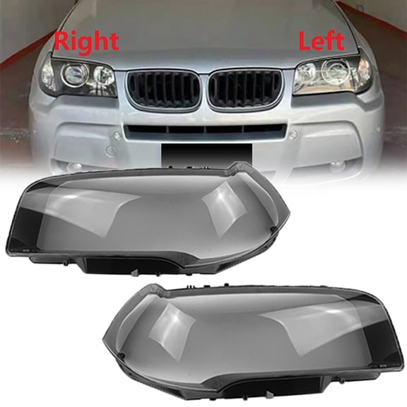 Front Headlight Lens Cover Shade Lenses Cap for BMW X3 E83 2004-2010 Left&Right