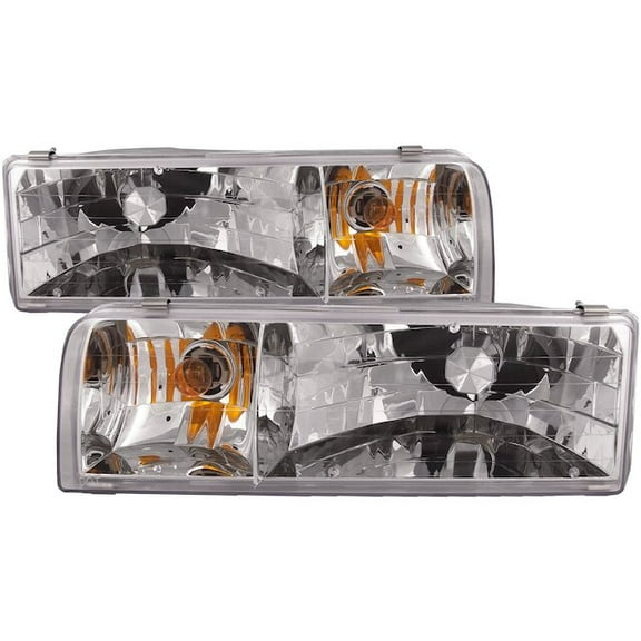 Front Headlight Set - Compatible with 1995 - 1997 Lincoln Town Car 1996