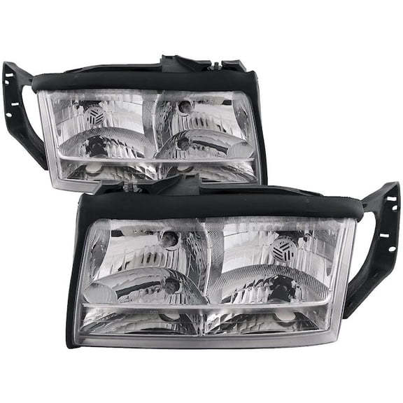Front Headlight Set - Compatible with 1997 - 1999 Cadillac DeVille 1998