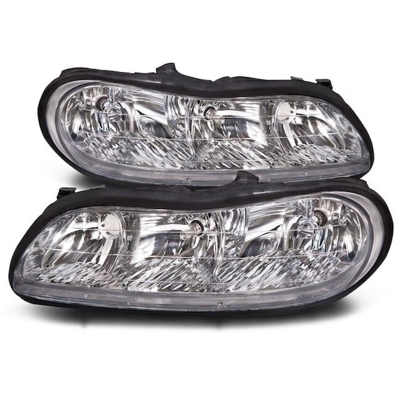 Front Headlight Set - Compatible with 1997 - 2003 Chevy Malibu 1998 1999 2000 2001 2002
