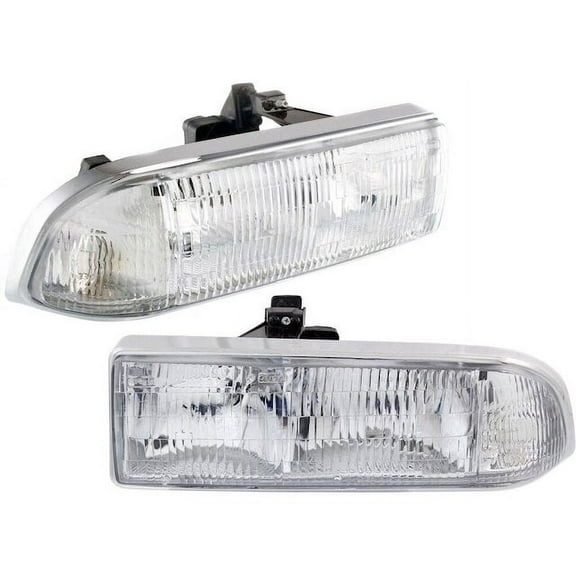 Front Headlight Set - Compatible with 1998 - 2004 Chevy Blazer 1999 2000 2001 2002 2003
