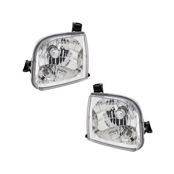 Front Headlight Set - Compatible with 2000 - 2004 Toyota Tundra 2001 2002 2003