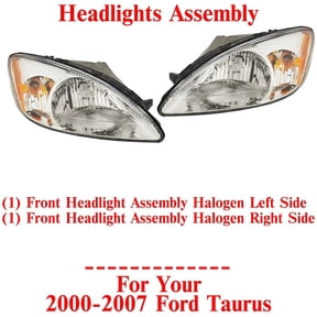 Front Headlights Assembly Halogen Left & Right Side For 2000-2007 Ford Taurus