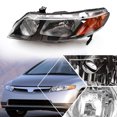 thumbnail image 1 of Front Headlights Fit For 2006-2011 Honda Civic Sedan Driver Left Side W/O Bulbs, 1 of 6