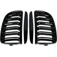 thumbnail image 1 of Front Hood Kidney Grille For BMW 2005-2008 E90 E91 325i 328i Sedan Wagon 4-Door Glossy Black, 1 of 5