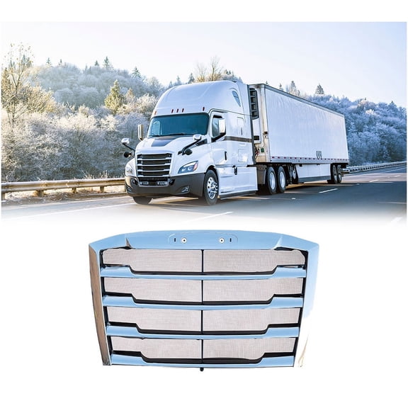 Front Hood Radiator Grille w/ Bug Screen Compatible w/ Freightliner Cascadia 2018+ Models - Radiator Grille Kit Replaces A17-20832-014, A1720832014