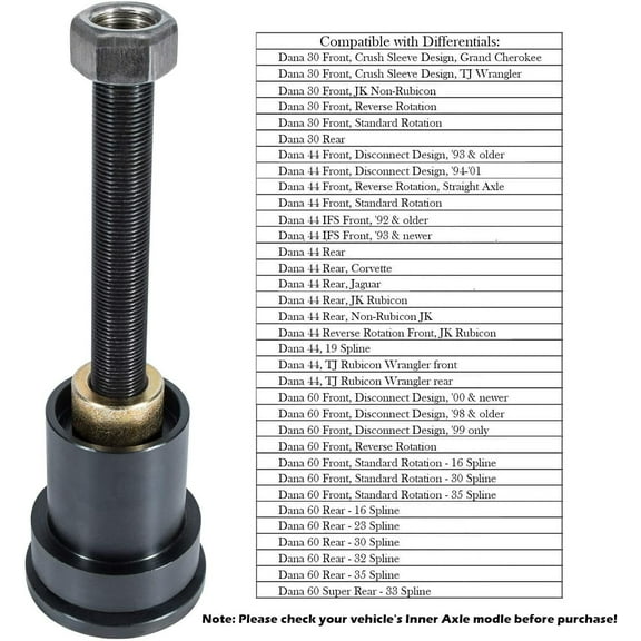Front Inner Axle Side Seal Installation Tool for Dana Differential 30/44/60 USA