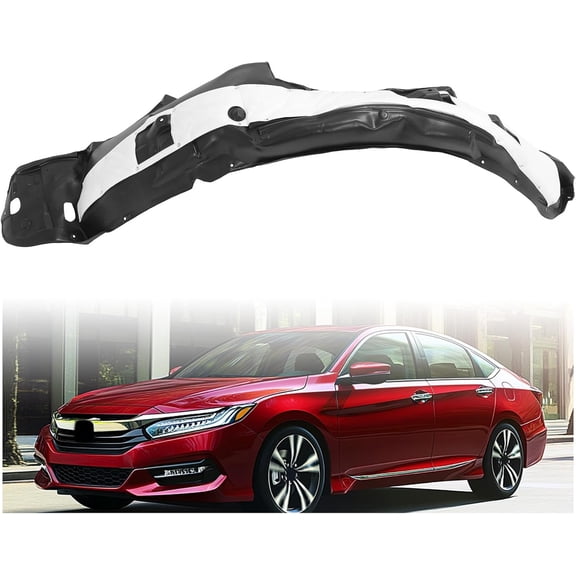 Front Inner Fender Liner Compatible with 2016-2017 Honda Accord Sedan Replacement for 74150T2AA01, HO1248157 Wheel Liner Splash Shield Splash Guard Dr